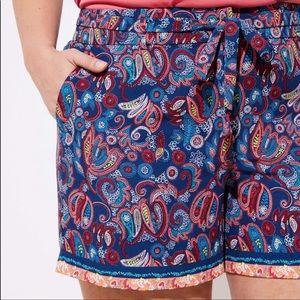 EUC paisley Loft Plus shorts